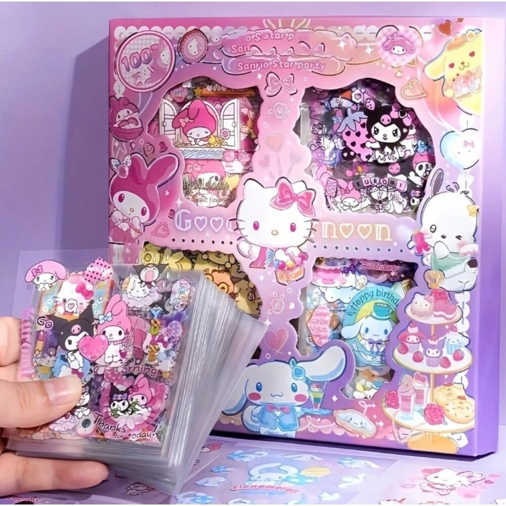 Hello Kitty & Friends Sticker Pack 100+ Cute Waterproof Stickers Scrapbook